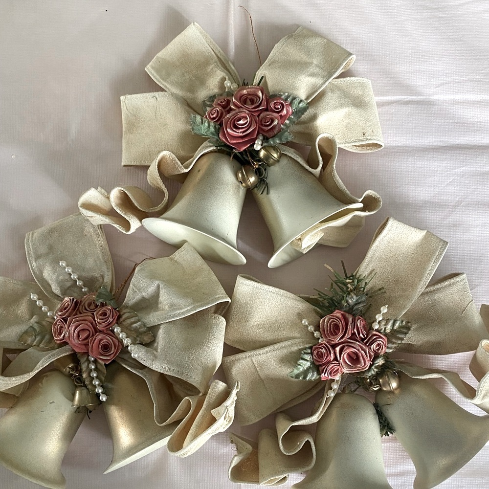 Vintage Christmas decorations. Christmas ornaments Set of three.